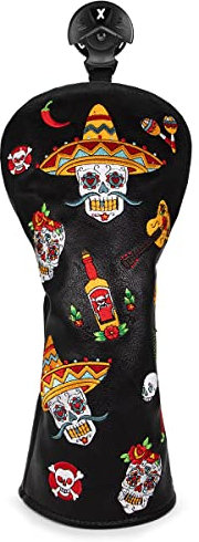 Copritesta per mazze da golf in legno, motivo teschi, per fairway (1 pezzo)