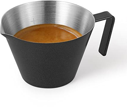 MHW-3BOMBER Originalität Espressotassen 100ml mit EdlStahlgriff, Minimalistisches Kaffee Messglas Kännchen rostfreie Stähle Espresso Messbecher, Soßenbecher Dipschalen 100ml Modell: G5141B