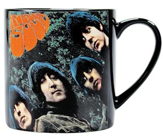 Half Moon Bay The Beatles Mug Rubber Soul Official Black Boxed One Size