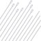 SAISN 100 Pack Beaded Cable Ties Adjustable Wire Ties Beaded Reusable Click Zip Ties Plastic Tie Wrap Lightweight Cable Straps White Twist Ties, 8 Inch