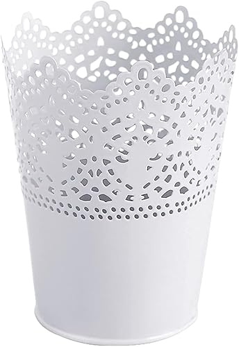 STETHI Pen Holder Cup Set, Flower Hollow Pen Holder Storage Bucket Makeup Brushes Organiser Pen Pot,Desktop Office Storage Office Stationery and Cosmetics (White)