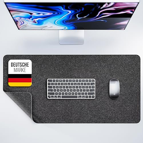 MYMIND® Sous-mains feutre [antidérapant] 80x40cm - Premium anti-dérapant XXL Tapis de souris - Sous-mains pour Homeoffice - Sous-mains de bureau - Desk Mat - Sous-mains de bureau Bureau