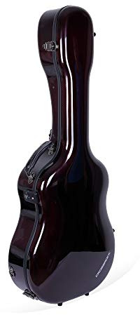 Crossrock Air Carbon Series Gitarrenkoffer – passt für Dreadnought-Westerngitarre – 100% Carbonfaser-Flightcase, inkl. Schutzhülle, Innenfach, TSA-Schloss – Rot (CRF6030DRD)