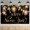 Giugio Silvester Deko 2025 Neujahrs Hintergrund Banner, 180 CM x 110 CM Frohes neues Jahr Hintergrund, Große Happy New Year Banner, Silvester Thema für Neujahr Indoor und Outdoor Dekoration