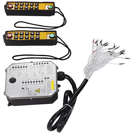 Luftkran-Fernbedienung, YU 10D Kabellose Kran-Fernbedienung, Mehrfachschutz-Fernbedienung für Elektrische Hebebühnen, mit Hebezeug-Zubehör (AC380V)