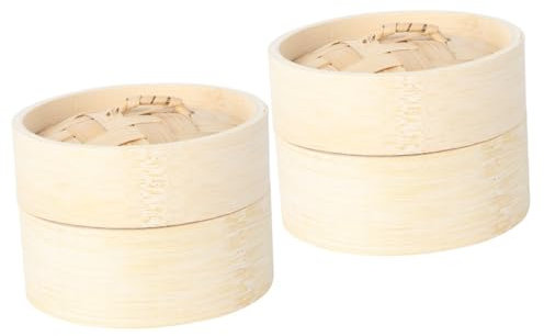 Cabilock Steaming Basket 2 Juegos Vapor Para Pequeño Vapor Olla Humeante - Vaporera Madera Olla Vapor Redonda Al Vapor Accesorios Rejilla Vapor Porcelana