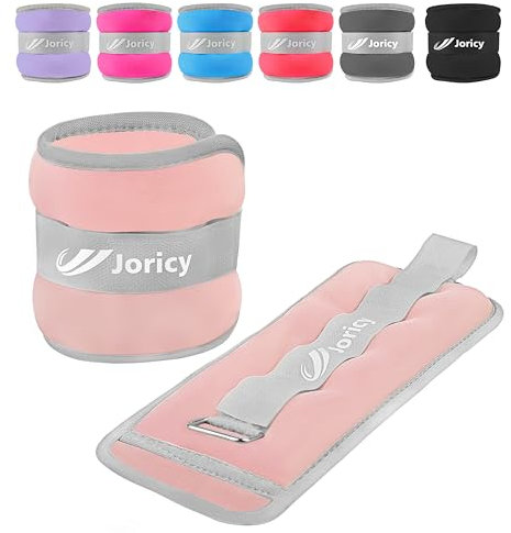Poids Cheville Poids de Poignet Poids pour Cheville 2 kg la Paire Poids Poignets pour Perte de Poids, Bracelets Lestés pour Exercice Marche Jogging Poids Musculation 2 × 1 kg Rose Pâle