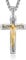 PRAYMOS Katholische Halskette mit Anhänger Jesus Christus auf INRI Kreuz und Kruzifix goldfarben silberfarben für Damen und Herren