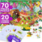 QUOKKA Riddle Jigsaw Puzzles For 3 4 Year Olds - 70 Pcs Kids Search And Find Puzzles Age 5-8 - Educational Toys For 3 4 yo - 20 Illustrated Guessing Cards With Bugs - Boys & Girls Gift