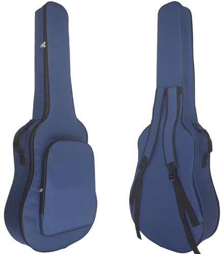 BBTISG Custodia per Chitarra Acustica, Impermeabile 40/41 Pollici Resistente Imbottita Protettiva per Chitarra Acustica Classica Tracolla Regolabile Custodia Morbida per Chitarra Acustica (Blu)