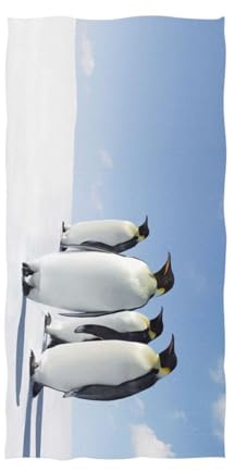 YOUJUNER Strandtuch Tier Pinguin Groß Badetuch Badetücher Handtücher Reisehandtuch Strandtücher Saunatücher Towel