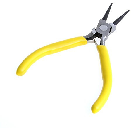 Pinces rondes de 11,4 cm pour bijoux, pinces à bec rond en acier au carbone pour plier la tôle/le fil en A