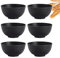 Bowl - Lot de 6 bols à céréales - Incassables - 750 ml - Bols à dessert et à soupe - En plastique - Pour les barbecues et le camping - Réutilisables