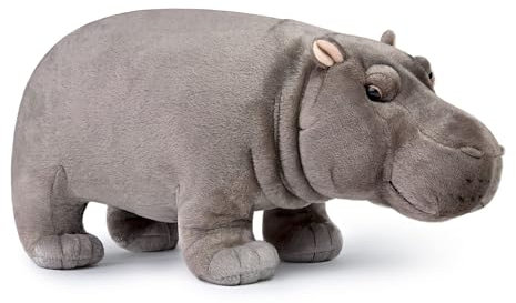 Tiny Heart Nilpferd PlüSchtier,Niedliche Simulation 38 cm/15in Nilpferd PlüSchtierserie, Realistisches Stofftier Weich Braun Wildes Nilpferd Heimdekoration Spielzeug Geeignet FüR Jungen und MäDchen