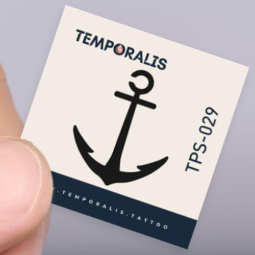 Tatuaggio NAUTICO - Temporalis® | Tatuaggi temporanei uomo donna, tatuaggi finti vegani e waterproof - Certificato UE - Dura 1-2 settimane [ Tattoo Ancora marina ]