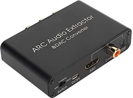 HDMI ARC Audio Extractor, 192 KHz Audio -Extraktor Zum SPDIF -Koaxial 3,5mm Jack Digital Analog Sound Converter für Home Cinema TV