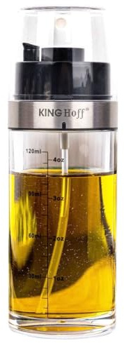 Sprühzerstäuber für Öl, Öl Sprüher, Öl Spray Flasche, Ölzerstäuber, Olivenöl, Essig 2-in-1 150ml KINGHOFF KH-1894
