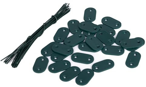 Lot de 52 Fixations PVC pour Brise-Vue et Canisse - Résistant aux Intempéries - Clips de Montage et Attaches de Câble pour Plaques - Jardin & Balcon (Vert)