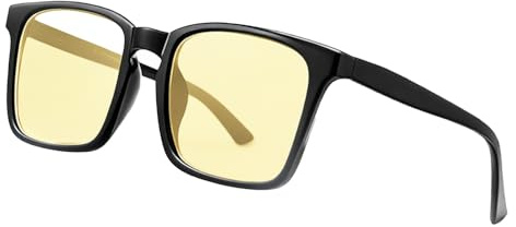 gelpretty Blaulichtfilter Brille für Bildschirmarbeit, leichte Gaming-Brille gegen Blaulicht, geeignet für PC, TV und Smartphone, Damen & Herren Modell-Gelb