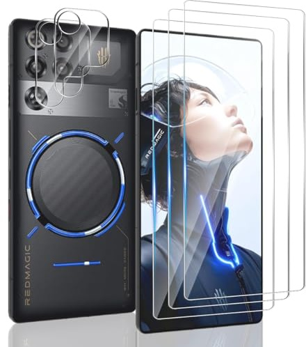 Yiunssy Schutzfolie für Nubia Red Magic 11 Pro/11 Pro+ für Panzerglas und Kameraschutz [3+2 Stück], Anti- Kratzer Panzerfolie, 9H Härte Schutzglas, HD Klar Displayschutzfolie