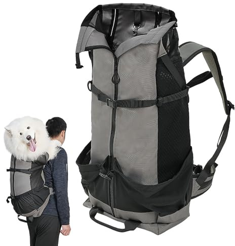 Nexusectar Hundetragerucksack, 60 cm, Reiserucksack, geräumige Tier-Tragetasche, 4-lagige Struktur, sicheres Anti-Pinch-Design, sichere Transporttasche für Outdoor-Abenteuer