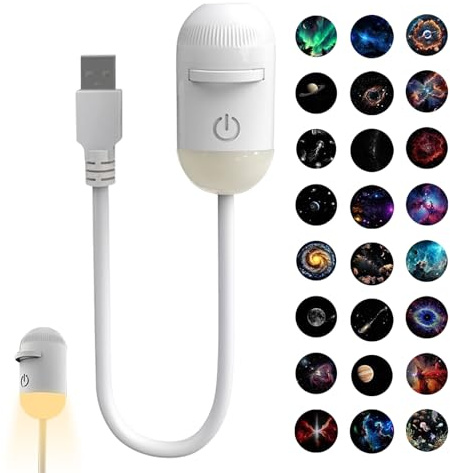 Aukojoy Galaxie-Sternprojektor Nacht, Lichtnebel Decke, LED-Lampe, Deckenleuchte, 360° drehbarer Sternenhimmel, Umgebungslampe, HD-Milchstraße, Stimmungsbeleuchtung für Schlafzimmer, Auto, Nebel