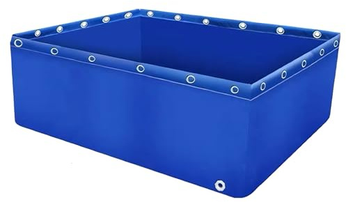 Yopappol Piscina Rectangular De PVC Espesado para Peces, Tanque De Acuario KOI sobre Estanque De Peces sobre El Suelo, Tanque De Agua Plegable para Hidroponía(3x2x1.0m)