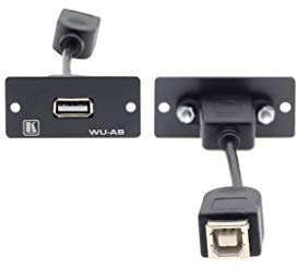 Kramer Electronics WU-AB(B) Wandplatte und Schalterabdeckung Schwarz - Wandplatten und Schalterabdeckungen (universal, USB, 50,5 mm, 23,4 mm, 12,2 cm)