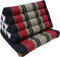 GURU SHOP Thaikissen, Dreieckskissen, Kapok, Tagesbett mit 1 Auflage - Schwarz/rot, 30x50x75 cm