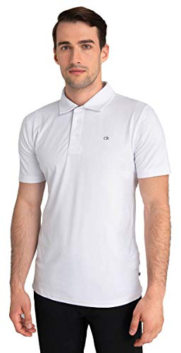 Calvin Klein Mens Breeze Moisture Wicking Lightweight Polo Shirt