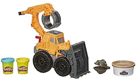 Play-Doh Wheels Frontlader Spielzeugtruck für Kinder ab 3 Jahren Sandknete und 2 klassischen Farben E9226 Mehrfarbig