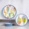Lot de 12 assiettes en mélamine pour 4 assiettes et bols à usage extérieur
