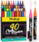 Chalkola 40 Kreidestifte für Tafel Abwaschbar - Kreidemarker & Metallic Stifte 1mm | Kreide Stift für Fenster, Tafel & als Glasstift. Chalk markers für Erwachsene & Kinder