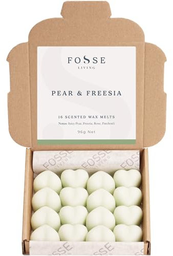 Fosse Living Pear and Freesia Strong Scented Wax Melts 16 Pack - The Gift for Every Occasion – Made in The UK