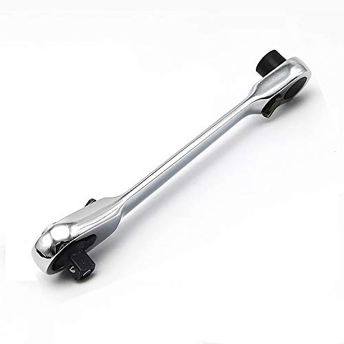 Professioneller 1/4 Zoll 72 Zähne Antrieb Ratsche Schnellspanner Ratsche Mini Drive Sechskantschlüssel Drehmomentschlüssel für Reparatur Werkzeuge, 130 mm, Doppelkopf