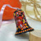 Schöner Glocke Christbaumschmuck aus Holz 6,5 х 5 cm Handbemalt nach Tradition des Ukrainisches Kunsthandwerks mit Blumenmuster