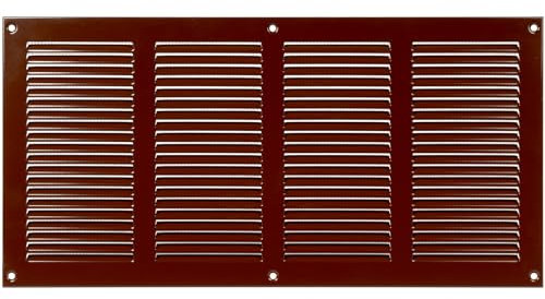 40 x 20 cm Griglia d'aria in acciaio per il ritorno dell'aria, ideale per soffitto e parete laterale, HVAC, con schermo anti-insetti (400 x 200 mm, marrone)