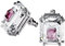 Swarovski Orecchini Chroma Rosa, Placcato rodio 5600627