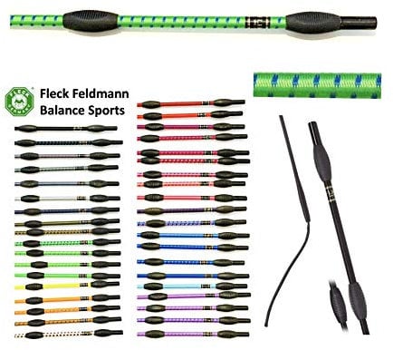 JA Horse Fleck Feldmann Balance Sports Dressurgerte Gerte Reitgerte (110 cm, hellgrün-blau)