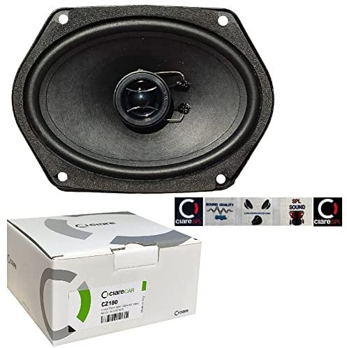 Ciare 1 CZ180 CZ 180 altoparlante diffusore coassiale 2 vie ovale 5 x 7 13,00 x 18,00 cm 130 x 180 mm 50 watt rms 100 watt max impedenza 4 ohm auto, 1 pezzo + 5 adesivi omaggio