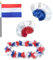 Sonia Originelli Fanset Fanartikel Fahne Perücke Blumenkette Hawaiikette WM EM Farbe: Niederlande Iro