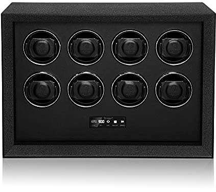 MODALO SafeSystem Uhrenbeweger – Automatischer Watch Winder für 2/4 / 8/12 Uhren, geeignet für Tresore, leiser Motor, luxuriöse zur sicheren Aufbewahrung