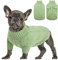 Queenmore Hundepullover Grosse Hunde Wärme Dackel Hundepulli Strick Pullover Hund Strickmantel Mit Zopfmuster Hundepullover Französische Bulldogge Bulldog Chihuahua Katzen Corgi, Grün, L