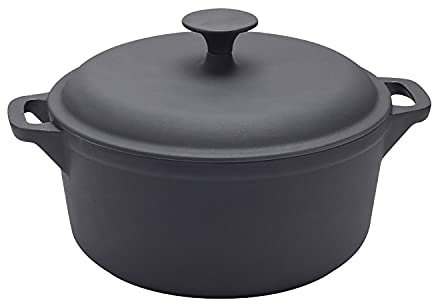 Metaltex - CAZUELA HIERRO FUNDIDO DOBLE ESMALTADO EXTERIOR E INTERIOR 28 CMS.