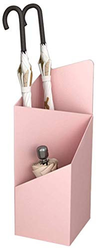 ZJYWMM Portaombrelli Portaombrelli Moderno in Metallo con Design a 2 Scomparti, per la Decorazione della Porta d'ingresso del Corridoio d'Ingresso,Rosa