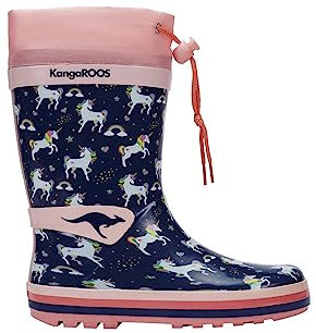 KangaROOS K-Summerrain Gummistiefel, dk Navy/Unicorn, 24 EU
