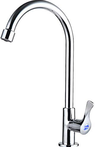 Grifo de baño Grifo de cocina de una manija de cobre Grifo de fregadero Grifo de lavaplatos Grifo de agua fría simple giratorio Grifo de agua fría simple sin tubería de entrada,Grifos de fregadero de
