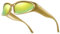 YUELUQU Futuristisch Sonnenbrillen Fahrradbrille für damen herren Y2K Sportbrille UV400 Schutz party brille rennrad brille (Gold(R)-Grün(L))