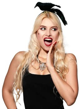 Think Jeck! Haarreif Rabe Zubehör Kostüm Halloween Kopfschmuck Halloweenparty