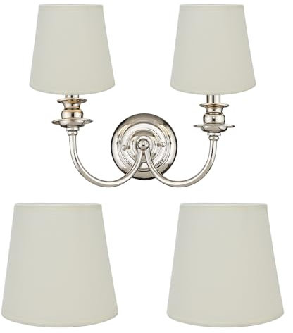 2 Stück Kleine Lampenschirme 11 x 15 x 14 cm Barrel Vintage Stoff Kronleuchter Lampenschirm Wohnzimmer Schlafzimmer Lampenschirm Ersatz E14 Kronleuchter Tischlampe Stehlampe(PX17)